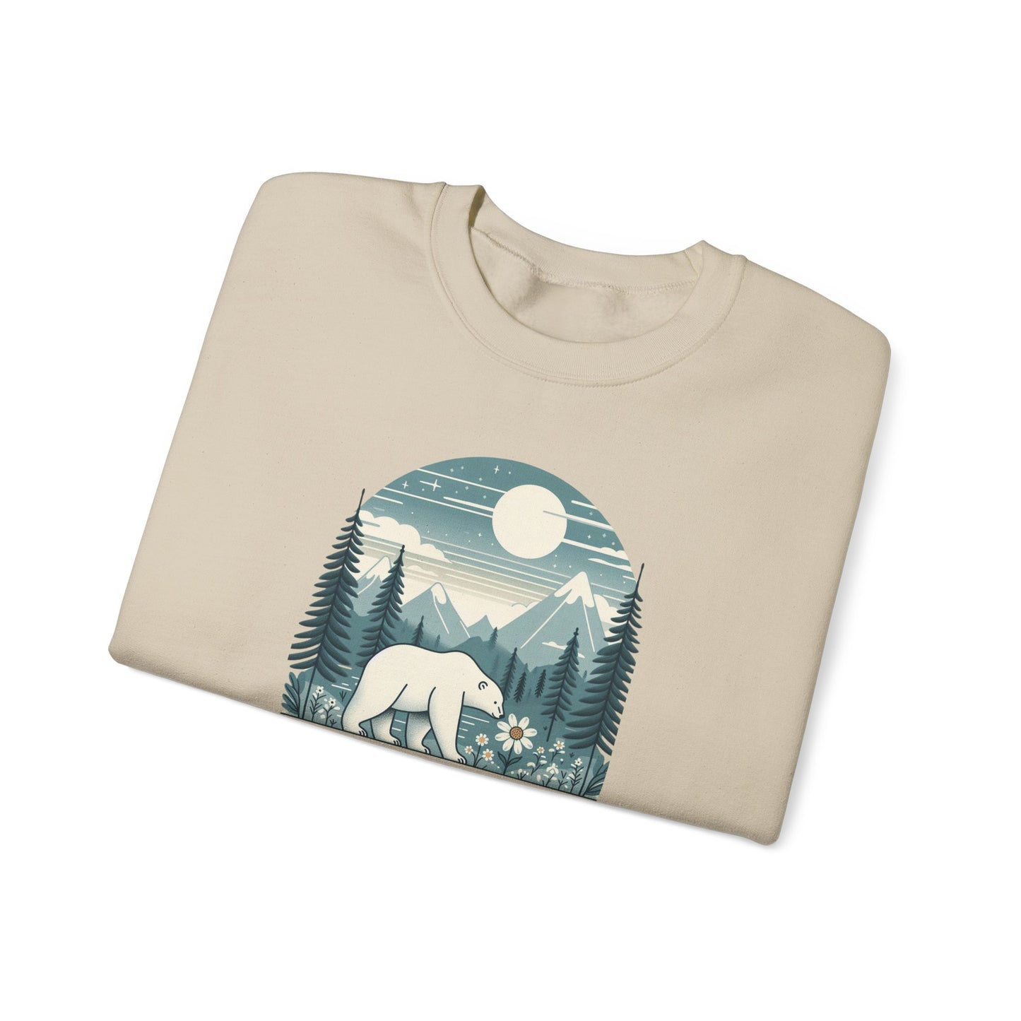 Polar Bear Mountain Forest Tee Crewneck Sweatshirt