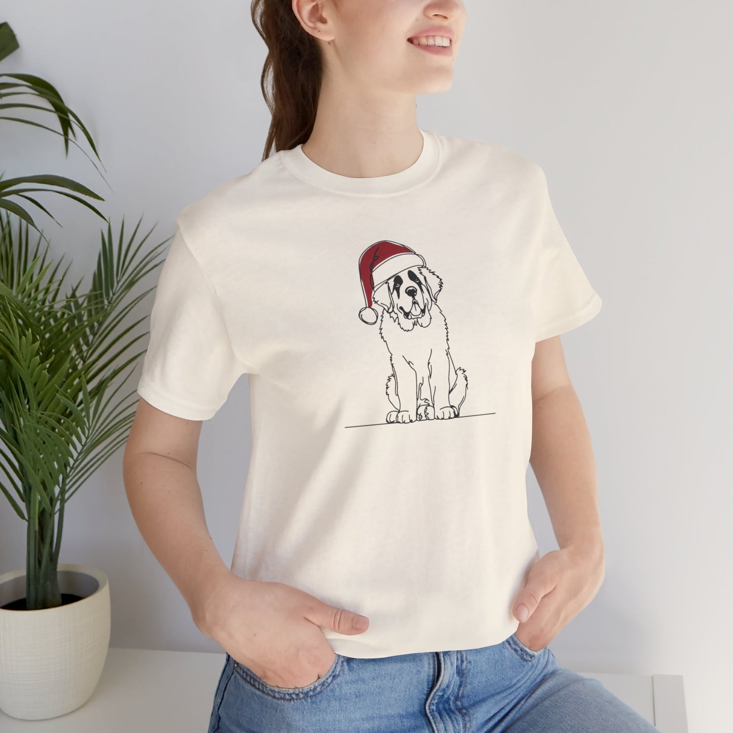 "Santa Bernard" Holiday Sketch Tee | Holiday Den