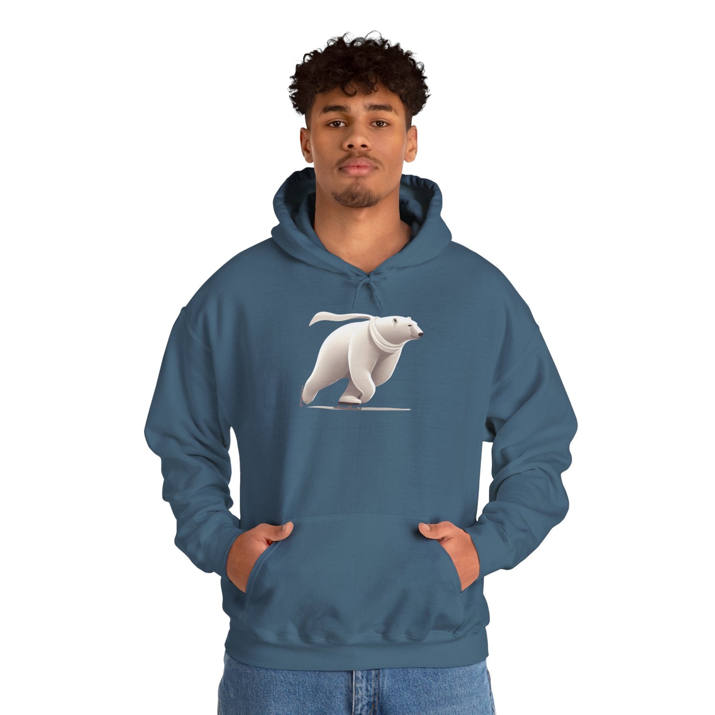 Skating Polar Bear Winter Hoodie