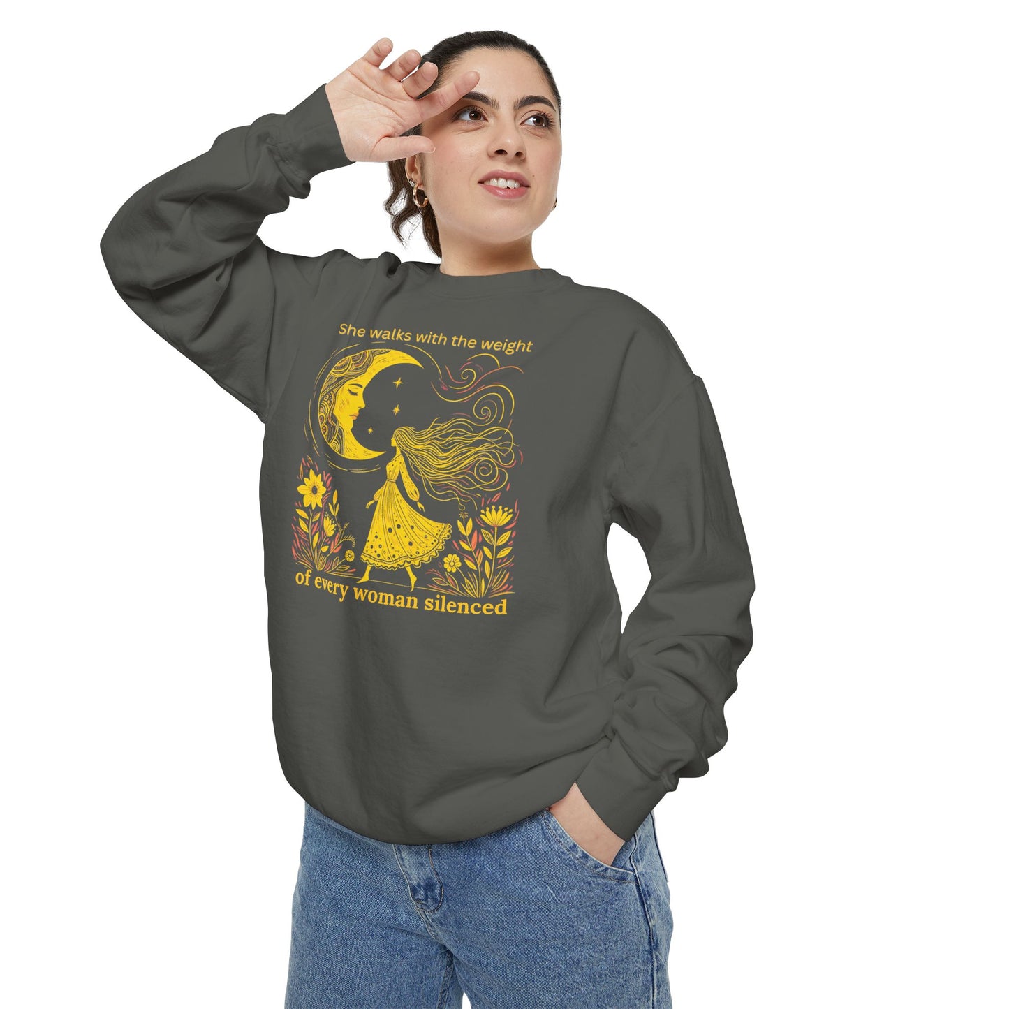 Comfort Colors She Walks With the Weight Sweatshirt