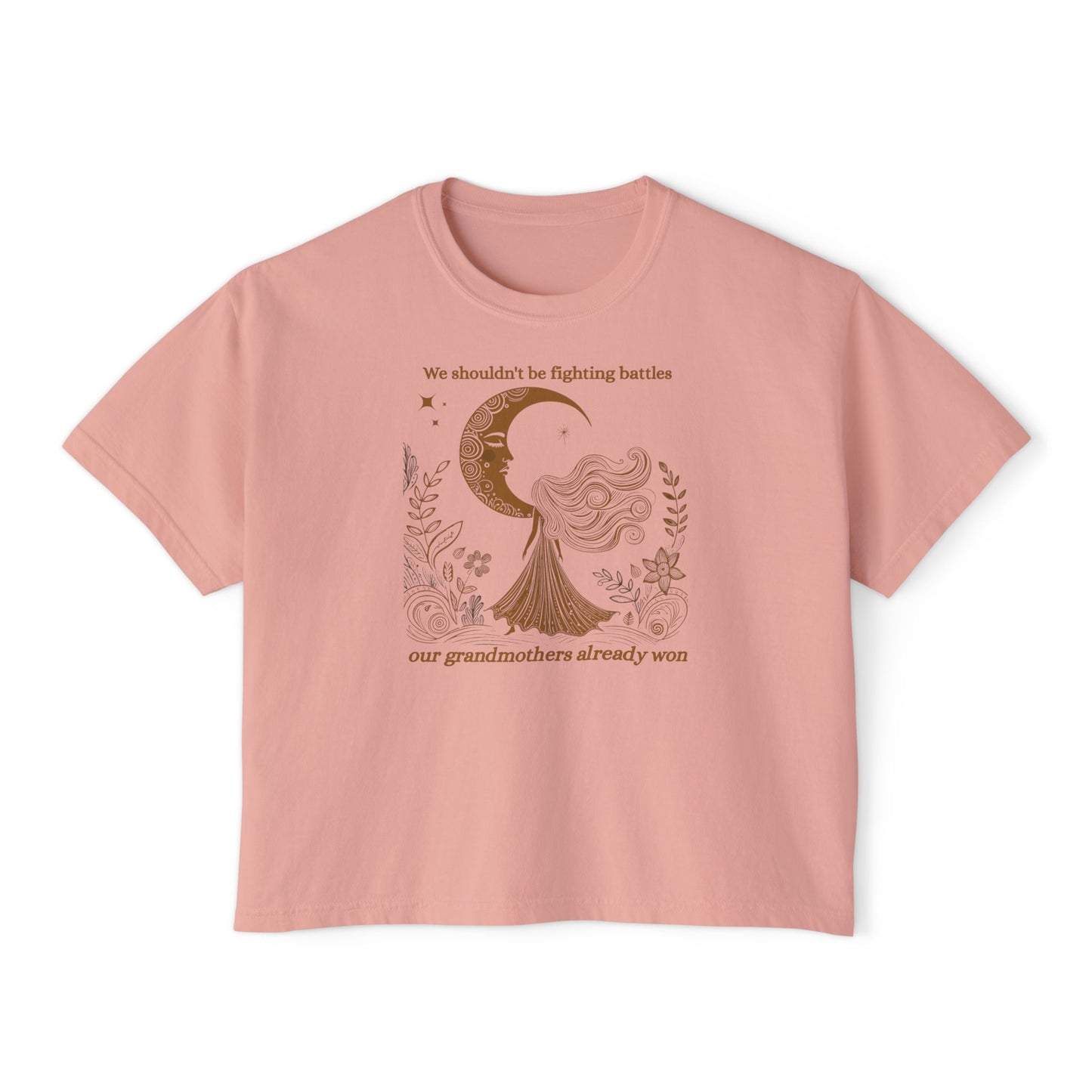Grandmothers Battles Boxy Tee | Feminist Comfort Colors Shirt