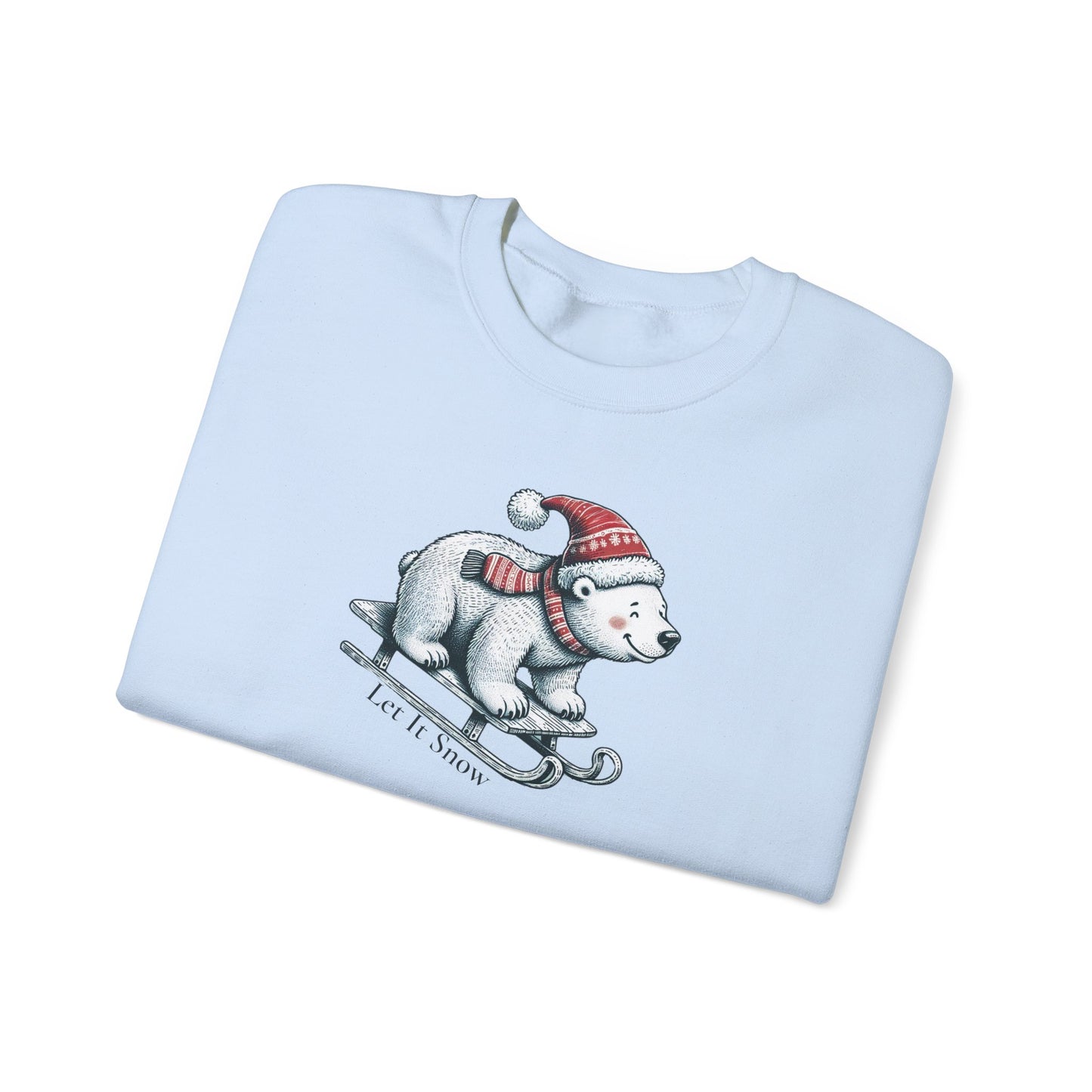 Let It Snow Polar Bear Sweatshirt | Cozy Holiday Pullover
