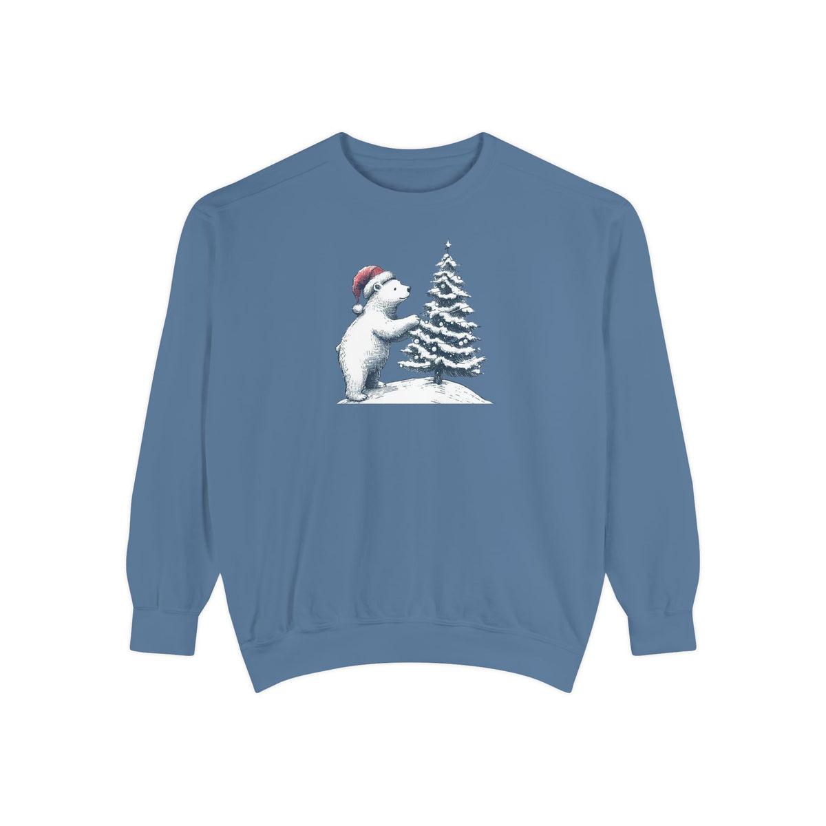 Comfort Colors Polar Bear Christmas Tree Sweatshirt