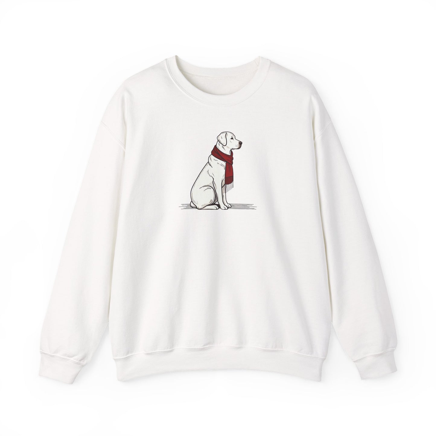 Yellow Lab Scarf Premium Sweatshirt | Cozy Den Edition