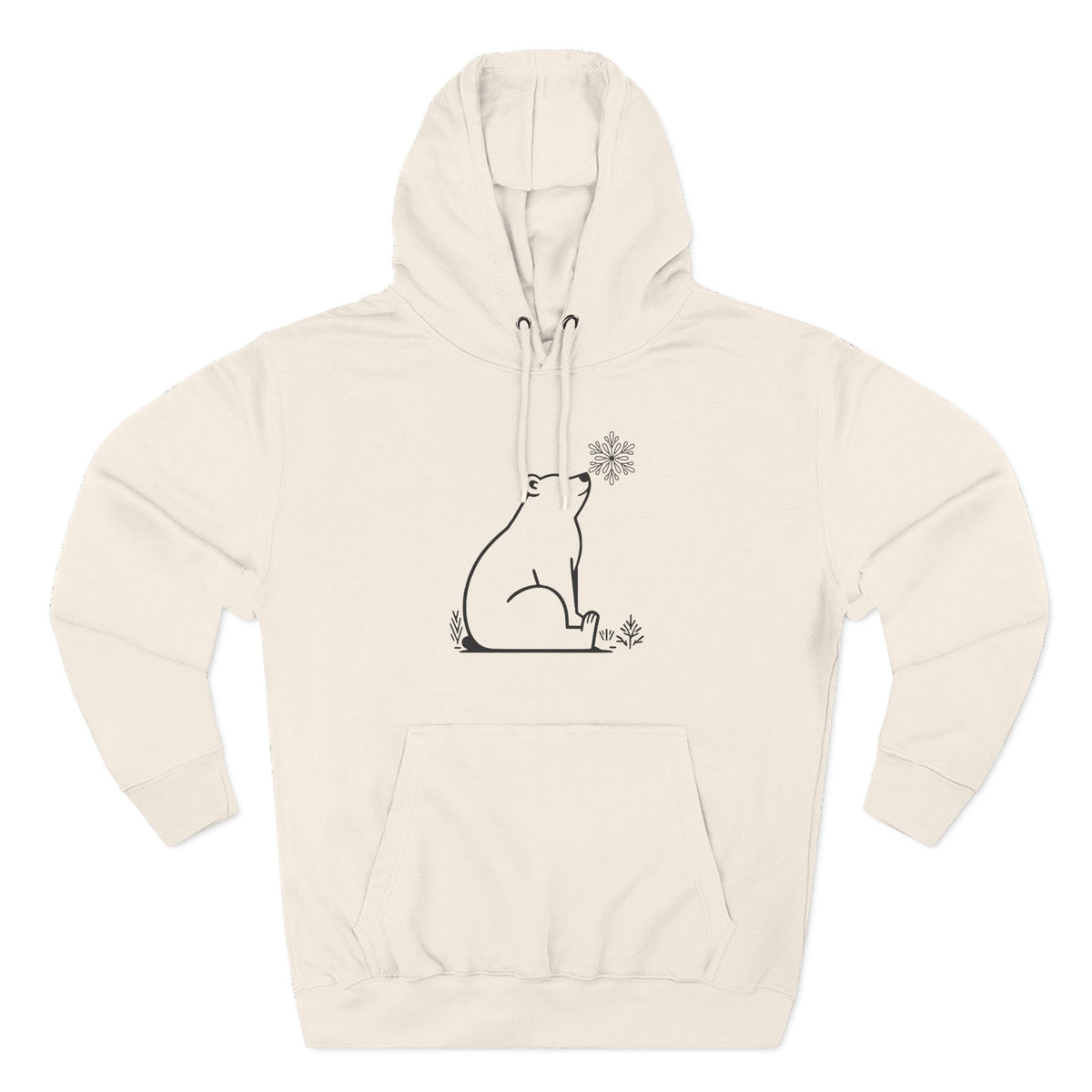 Polar Bear Christmas Hoodie | Minimal Winter Sweatshirt