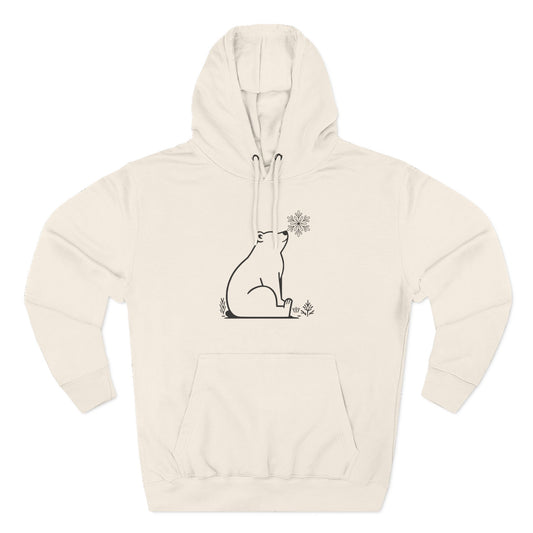 Polar Bear Christmas Hoodie | Minimal Winter Sweatshirt