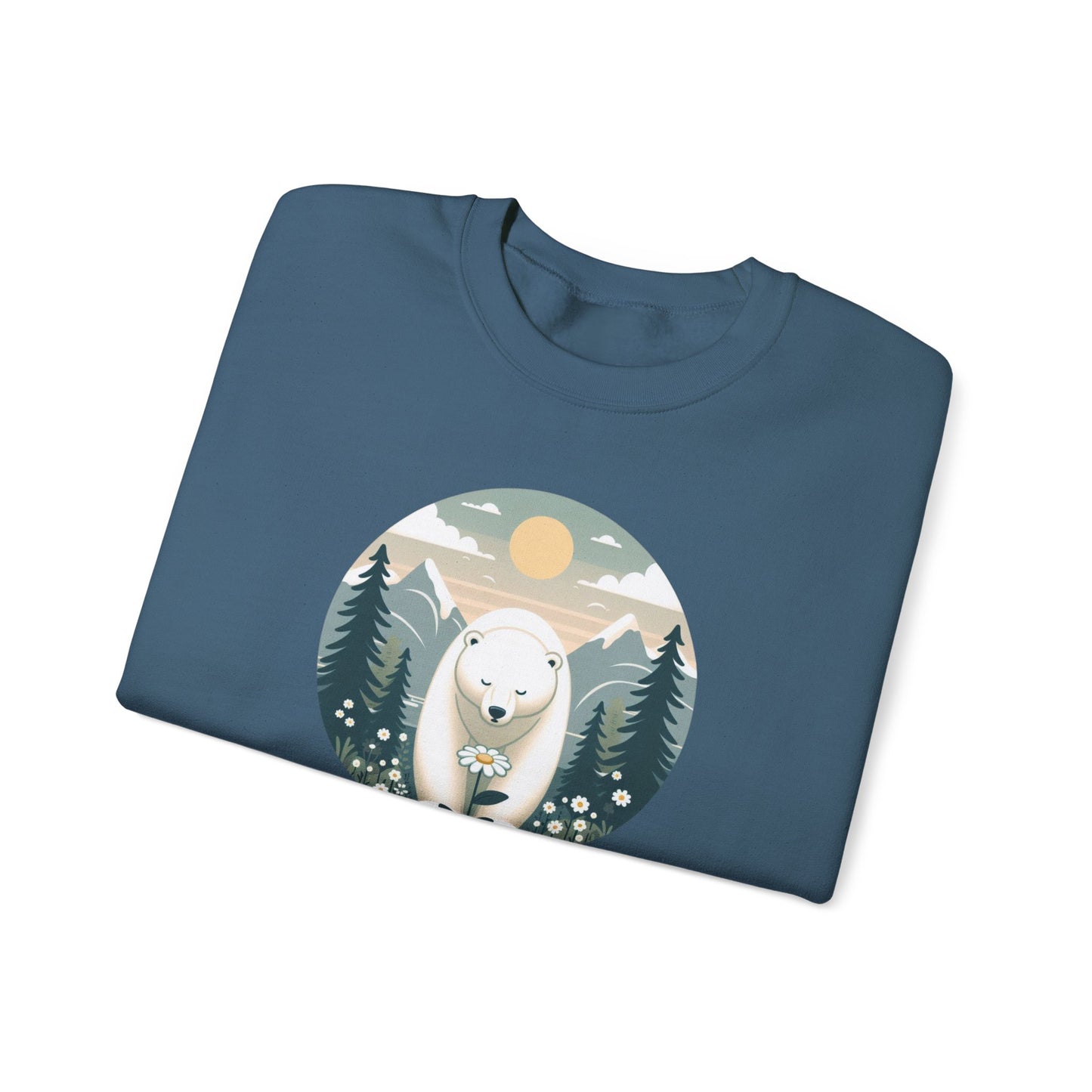 Cozy Wilderness Bear Sweatshirt, Nature Apparel, Eco-Friendly Gift, Unisex Crewneck, Perfect for Campfires