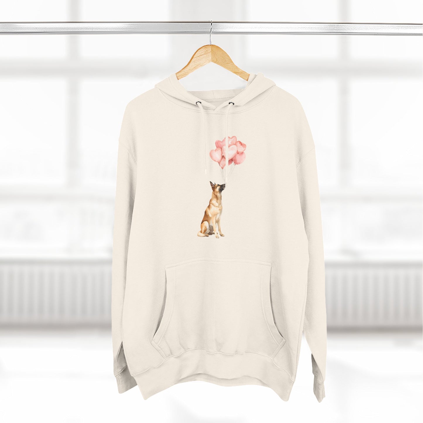 Belgian Malinois Heart Balloons Hoodie