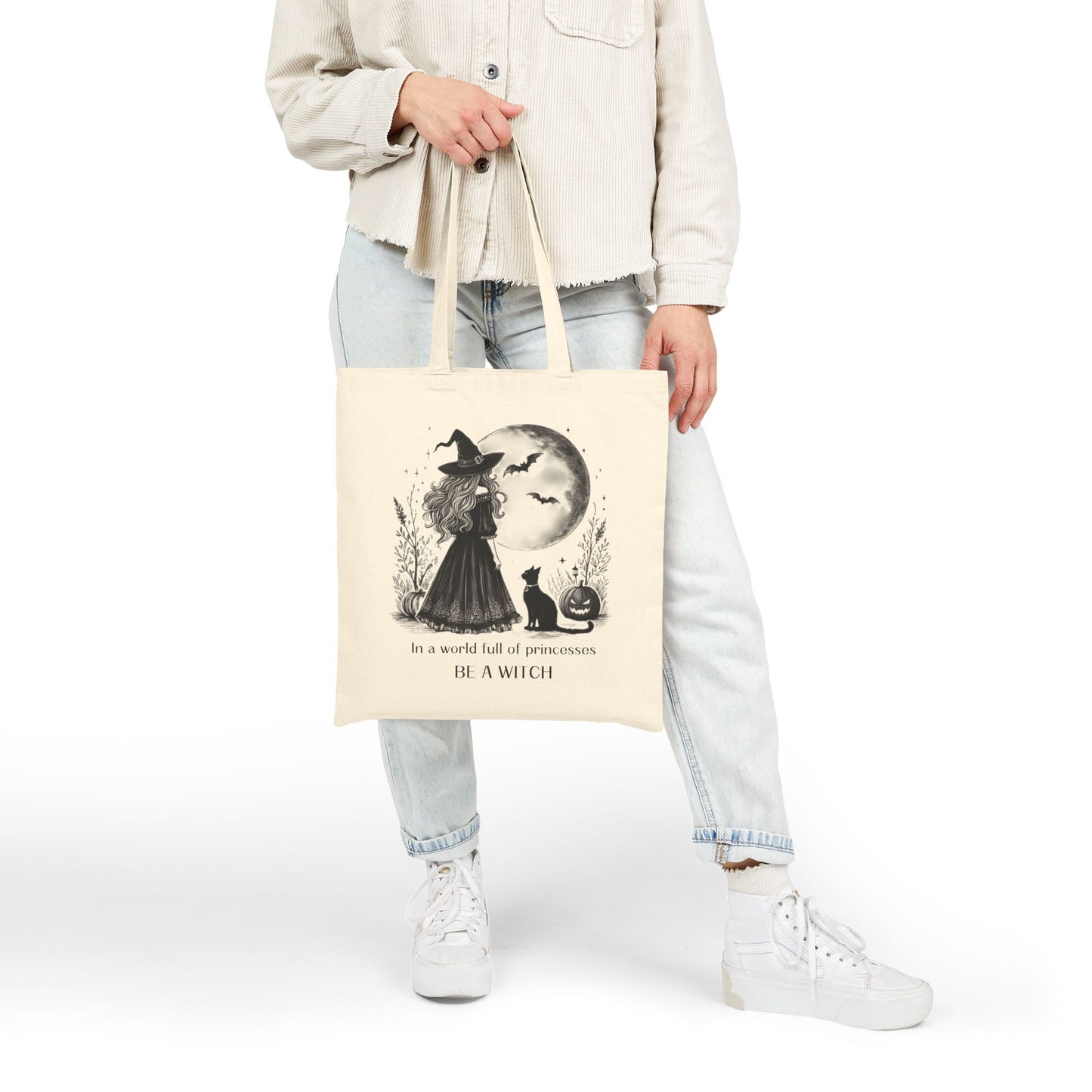 Be a Witch Feminist Empowerment Tote Bag Witchlight Halloween Witch Tote