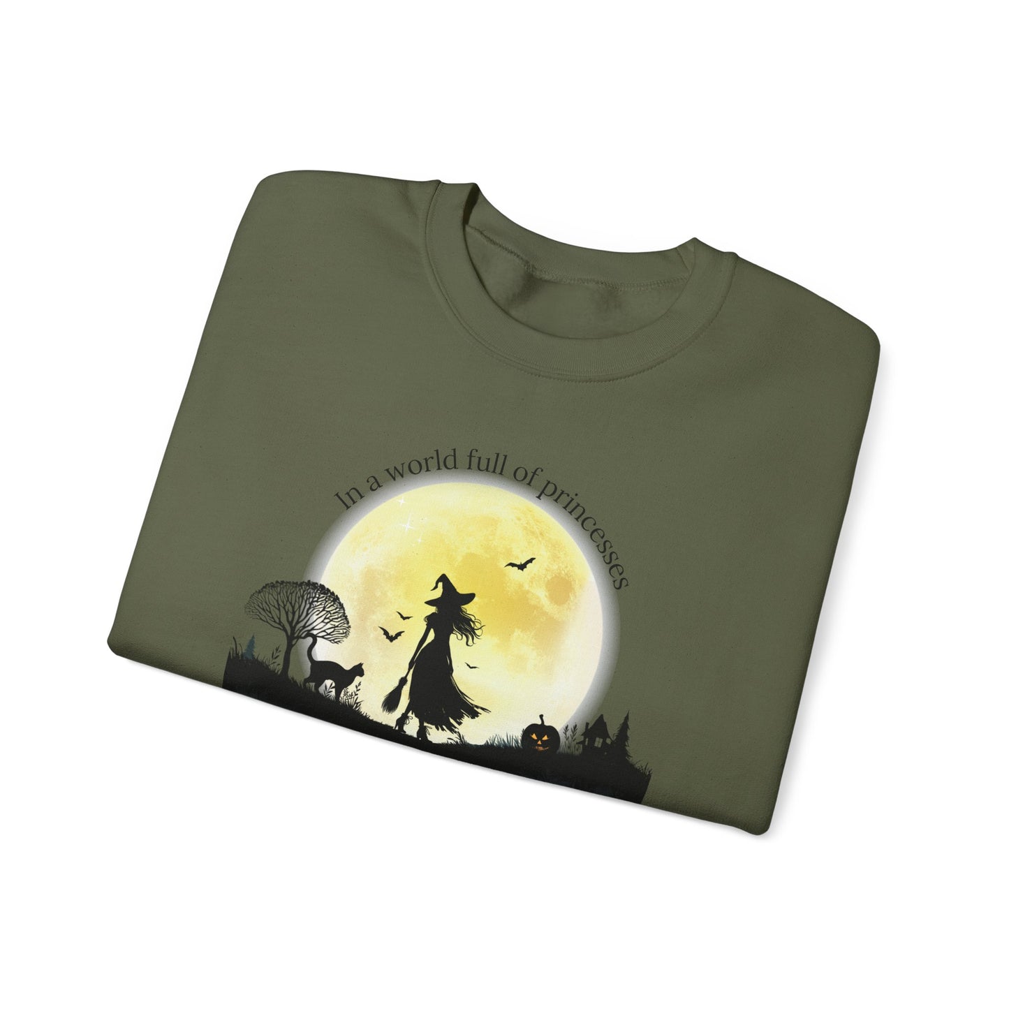 Be A Witch Celestial Moon Crewneck | Spooky Season Graphic Sweatshirt
