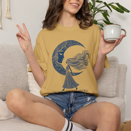 Moon Goddess "She Remembered Who She Was" Comfort Colors T-Shirt