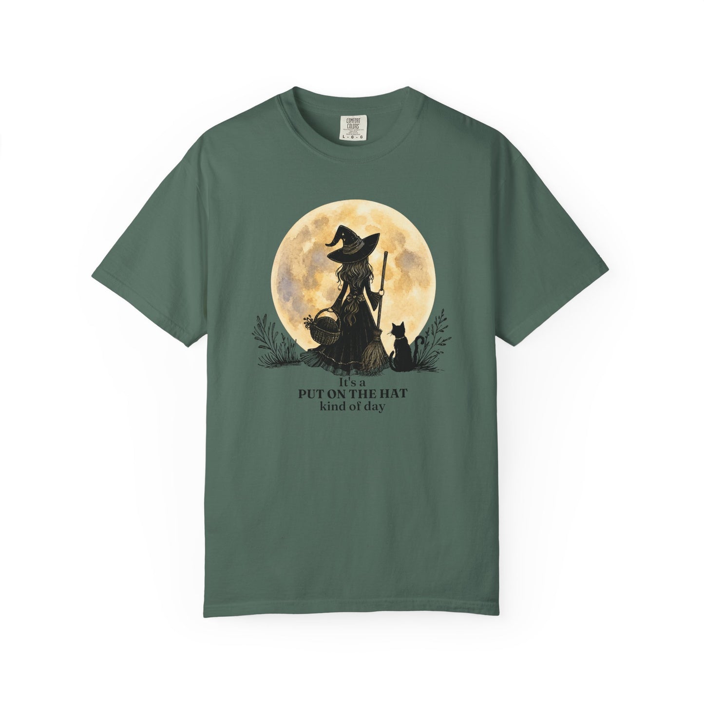 It's a Put on the Hat Kind of Day | Comfort Colors® Witch Graphic T-Shirt
