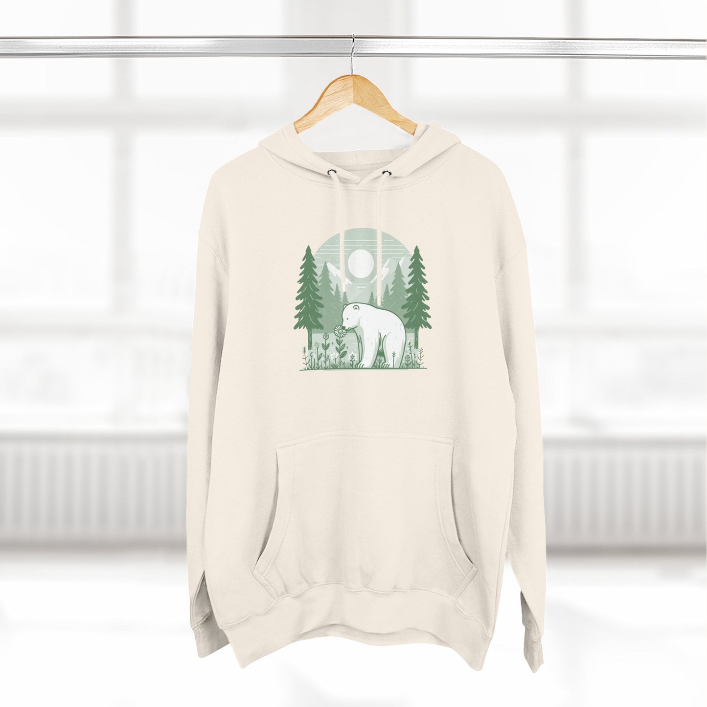 Polar Bear Forest Bloom Hoodie