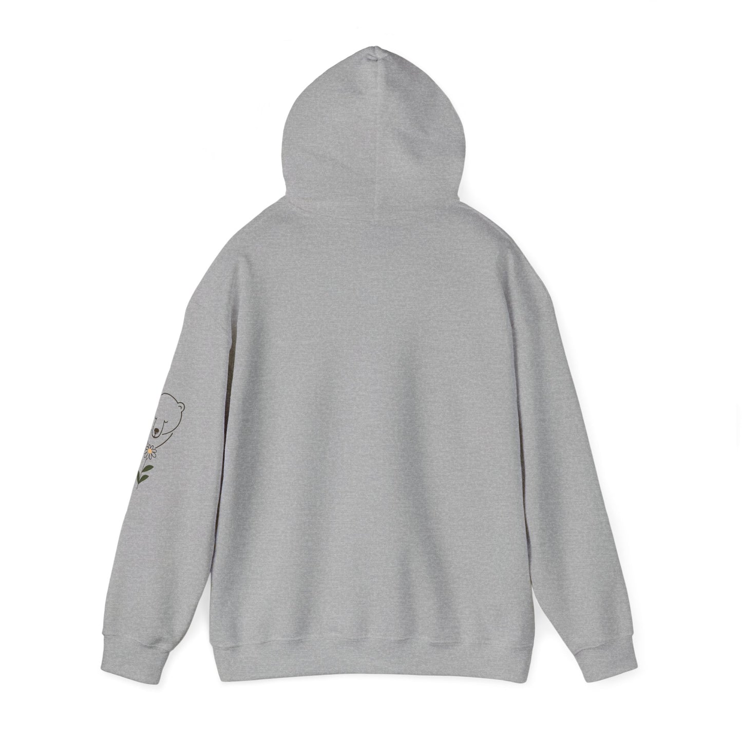 Minimalist Polar Bear & Daisy Hoodie