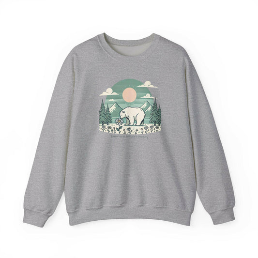 Polar Bear Sweatshirt - Nature-Inspired Unisex Crewneck