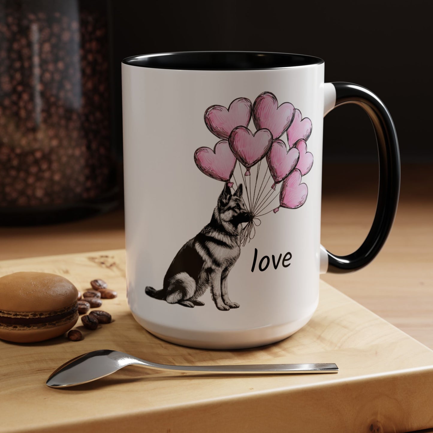 German Shepherd Love Balloon Mug