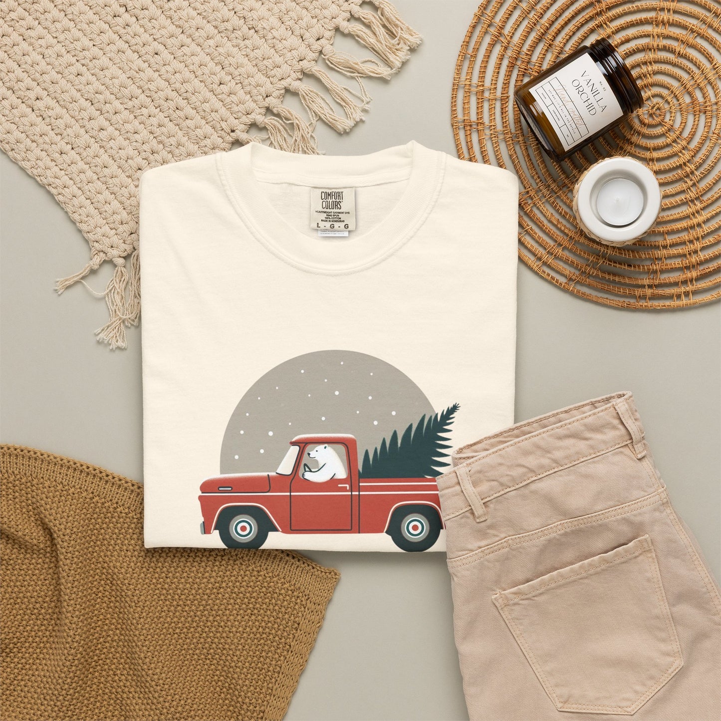 Vintage Polar Bear Christmas Truck Tee