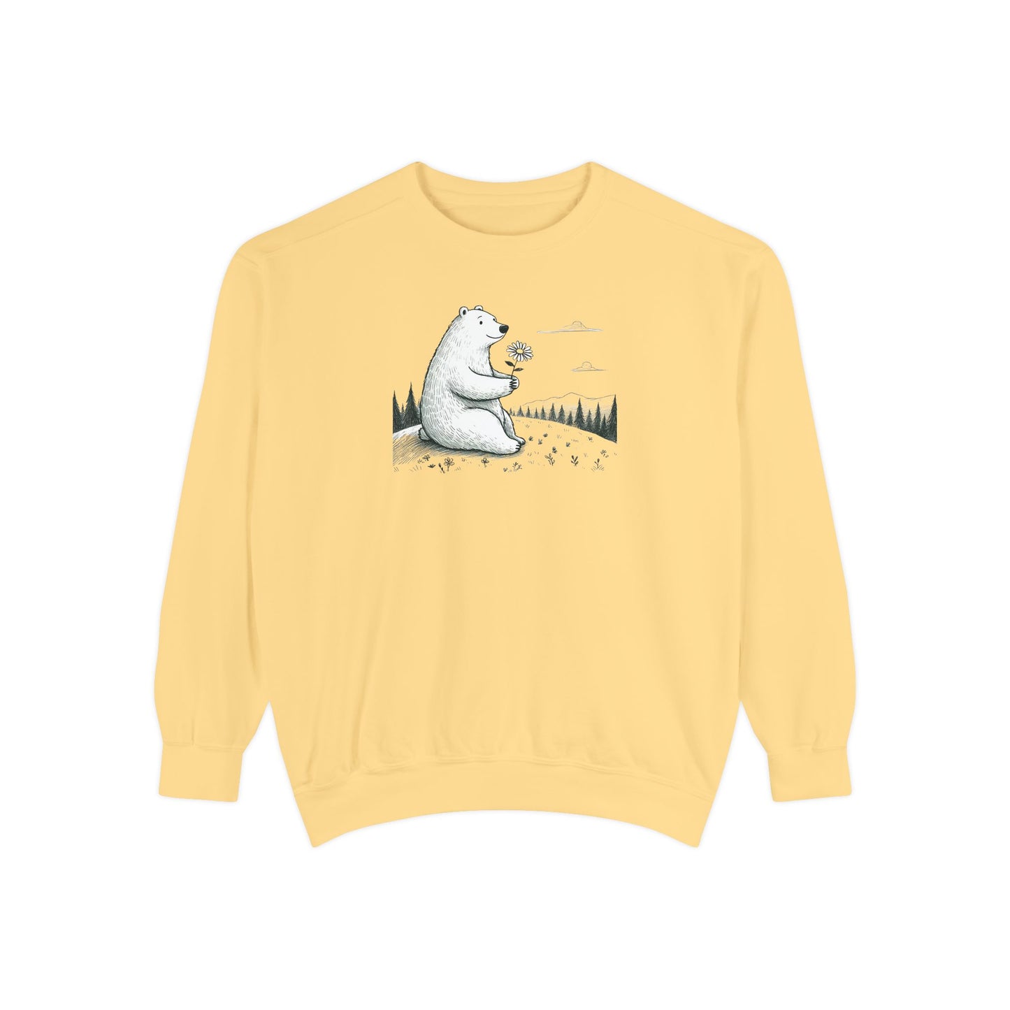 Woodland Bear Wildflower Sweatshirt