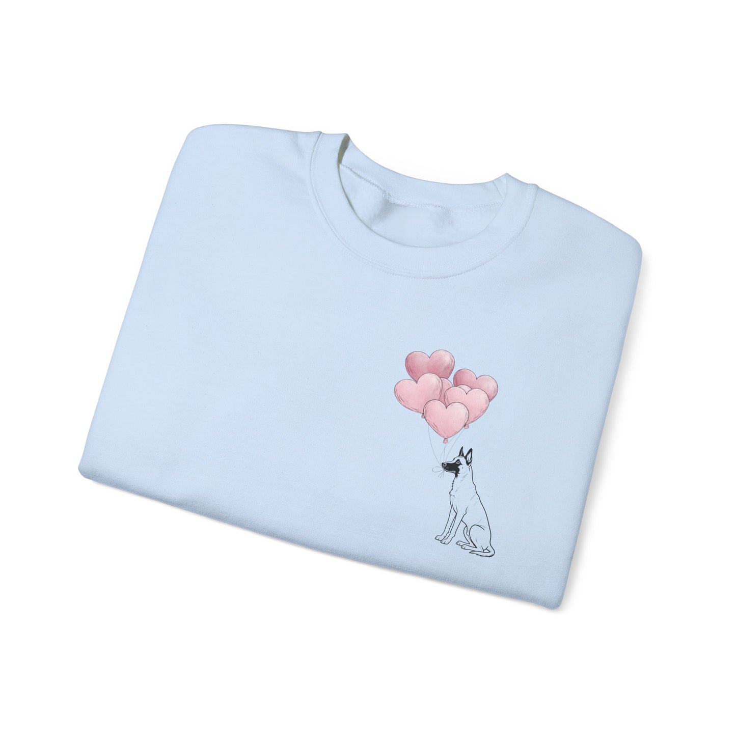 Belgian Malinois with Heart Balloons Sweatshirt