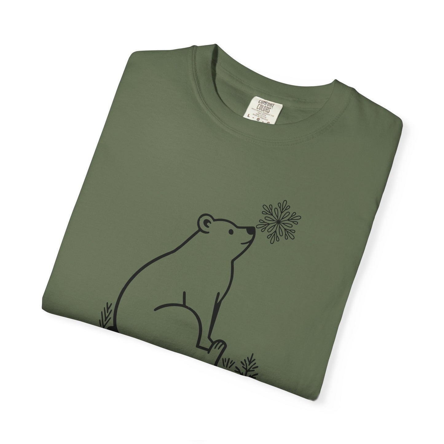 Comfort Colors Polar Bear Snowflake Tee