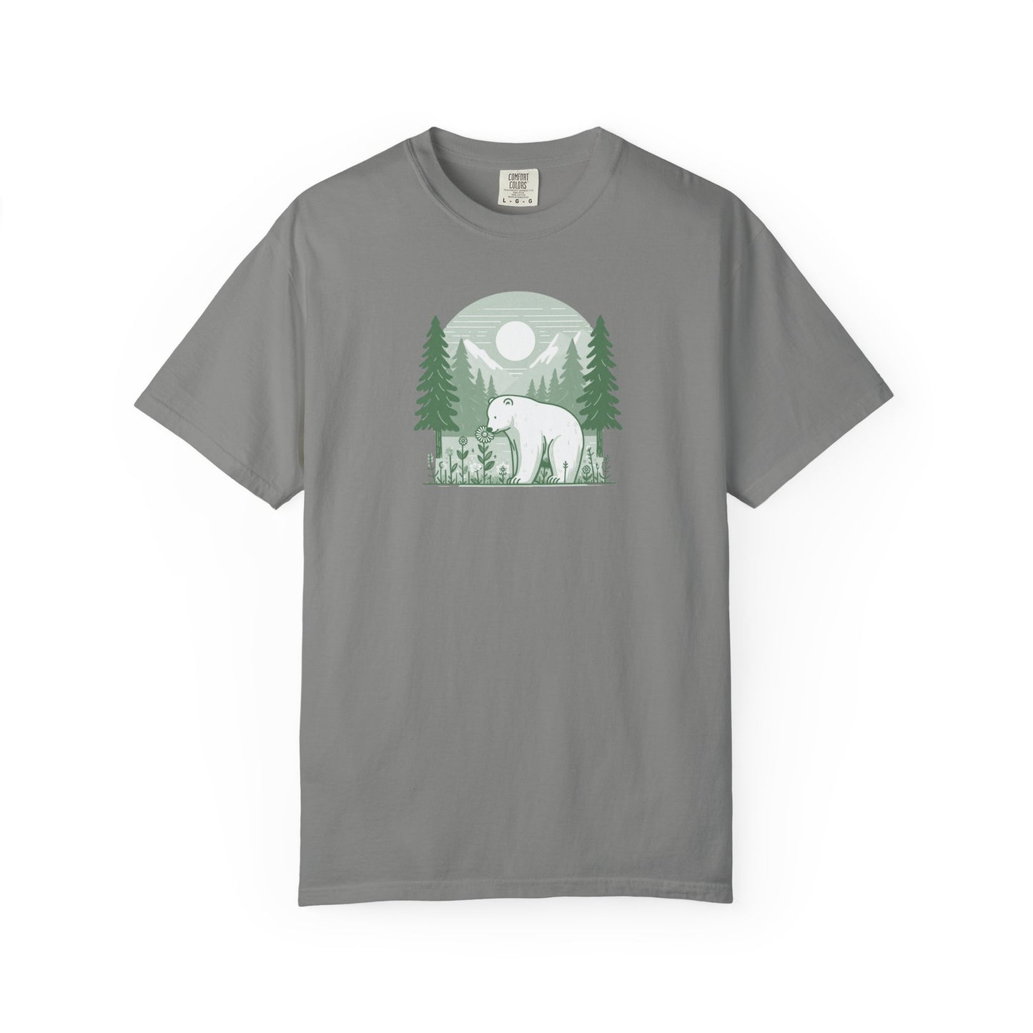 Polar Bear Forest Bloom Comfort Colors Tee