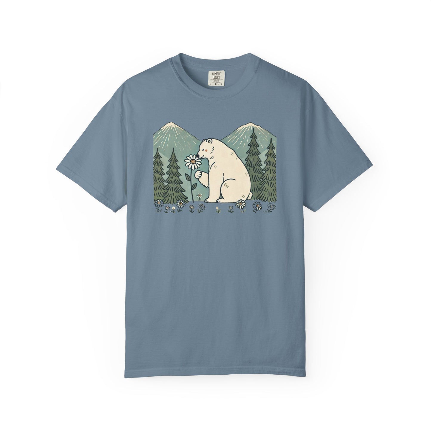 Woodland Polar Bear Comfort Colors Tee
