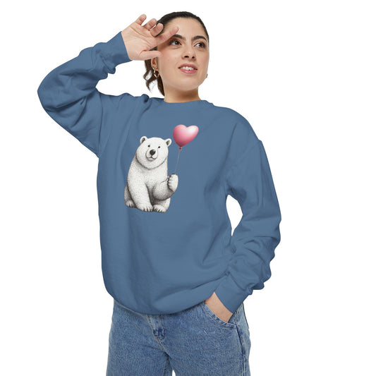 Sketch Polar Bear Balloon Sweatshirt