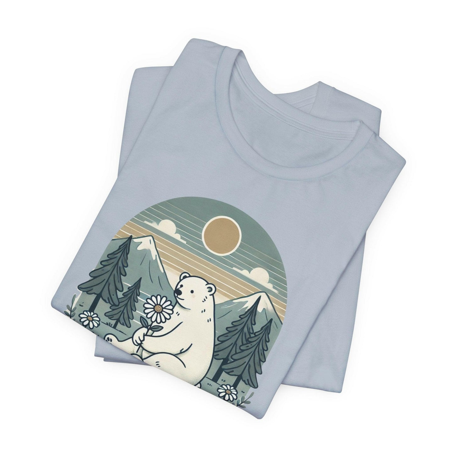 Nature Lover Tee - Polar Bear & Floral Design