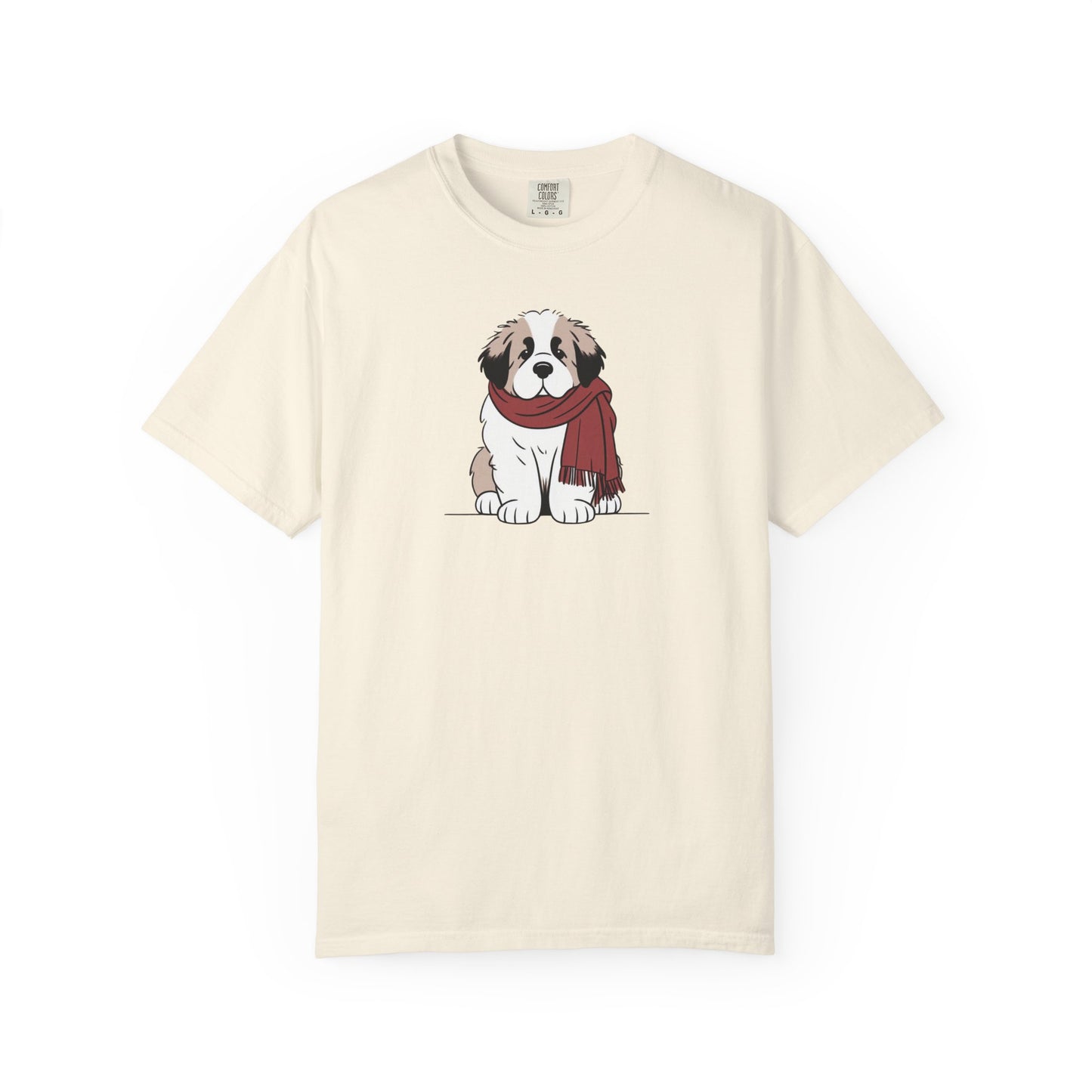 Winter Saint Bernard Comfort Colors Tee