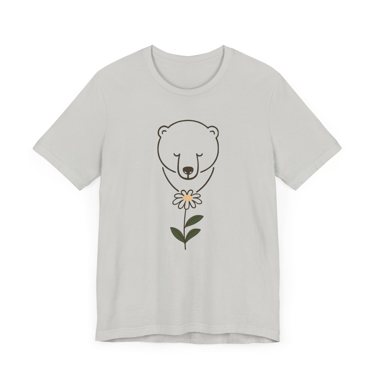 Minimalist Polar Bear & Daisy Tee
