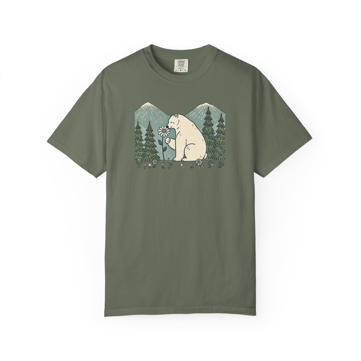 Wildflower Polar Bear Comfort Colors Tee