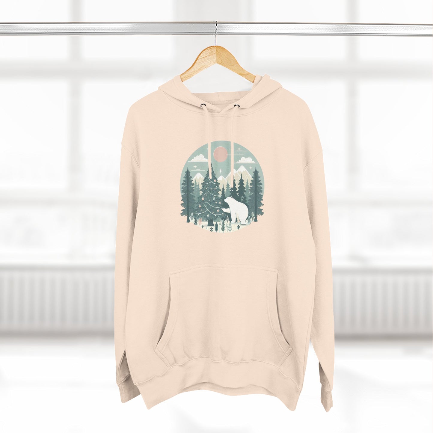 Winter Forest Polar Bear Hoodie