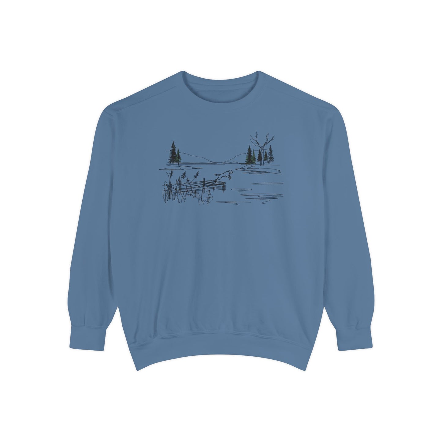 Minimalist Lake Dog Sweatshirt