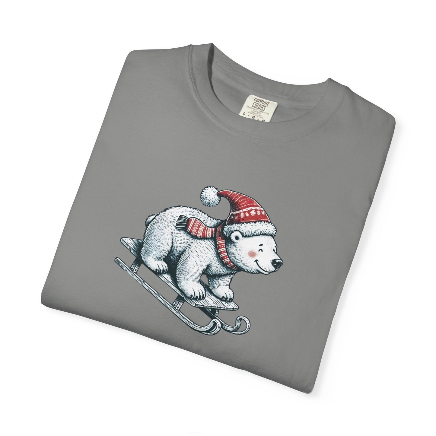 Let It Snow Polar Bear Comfort Colors Tee