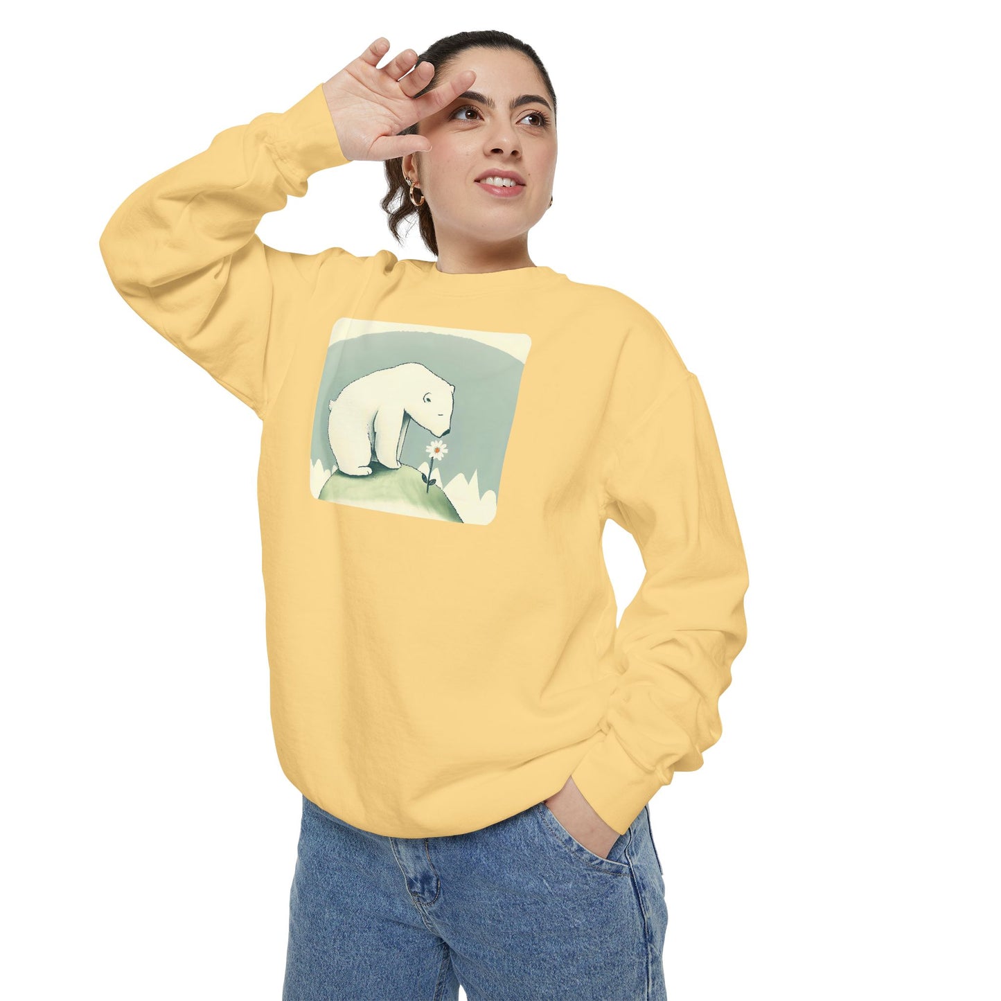 Polar Bear Wildflower Sweatshirt