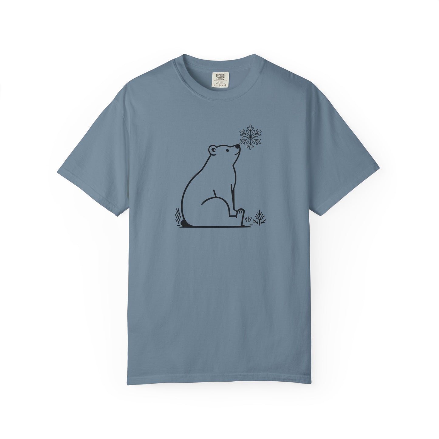 Comfort Colors Polar Bear Snowflake Tee