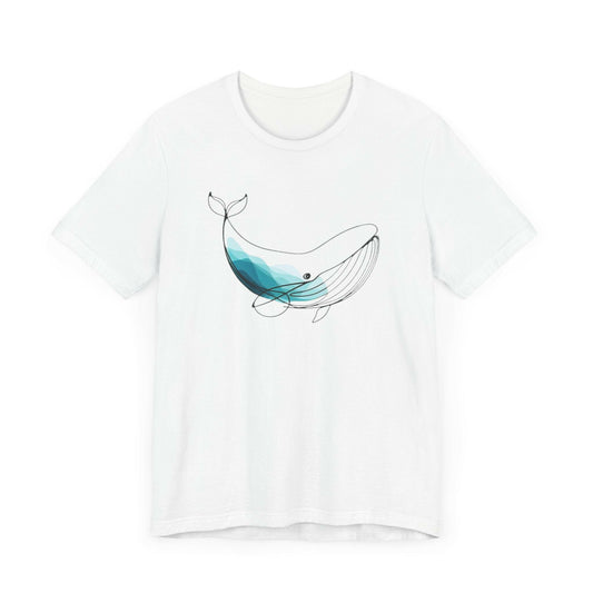 Artistic Geometric Whale T-Shirt - Stompy Paws