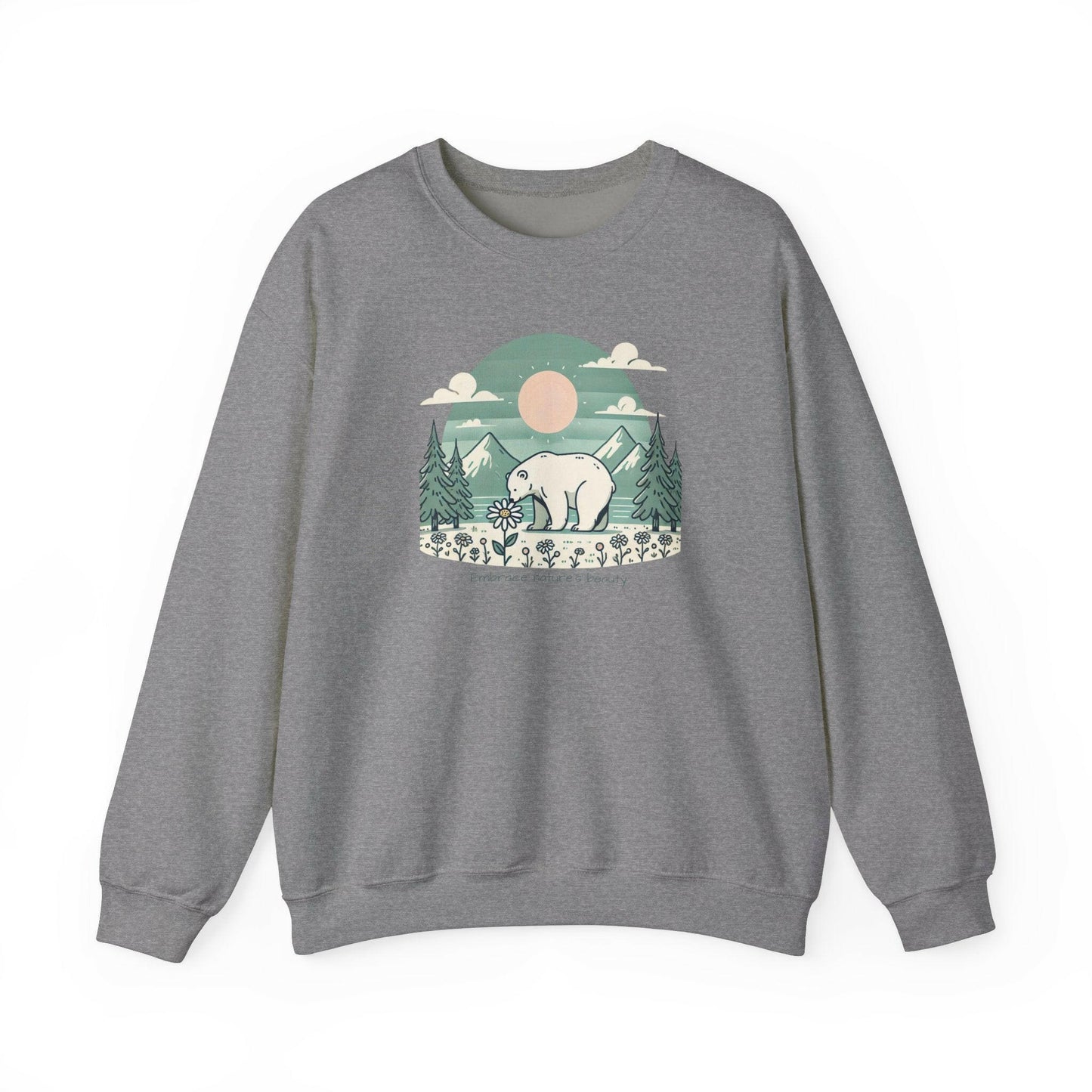 Polar Bear Sweatshirt - Nature-Inspired Unisex Crewneck