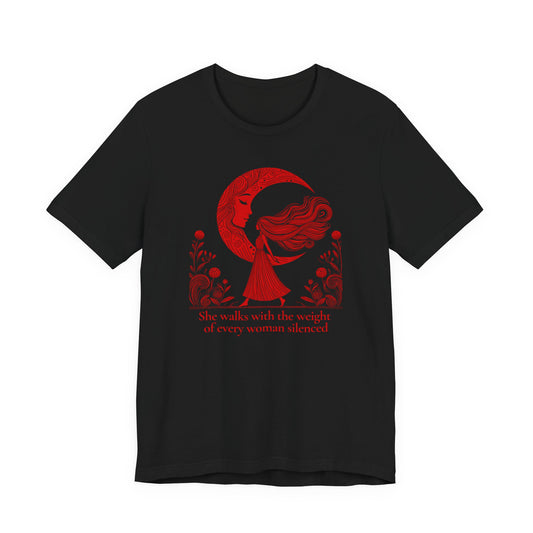 The Weight of Silence Celestial Art T-Shirt | Storybook Den
