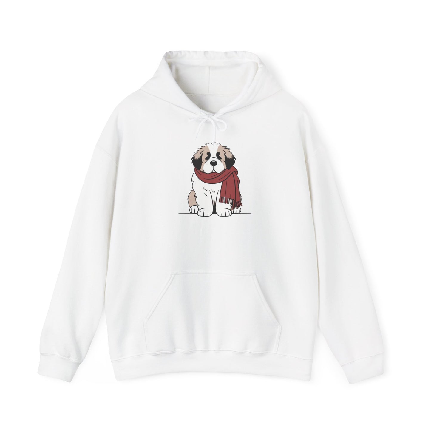 Saint Bernard Puppy Scarf  Premium Hoodie | Cozy Den Edition