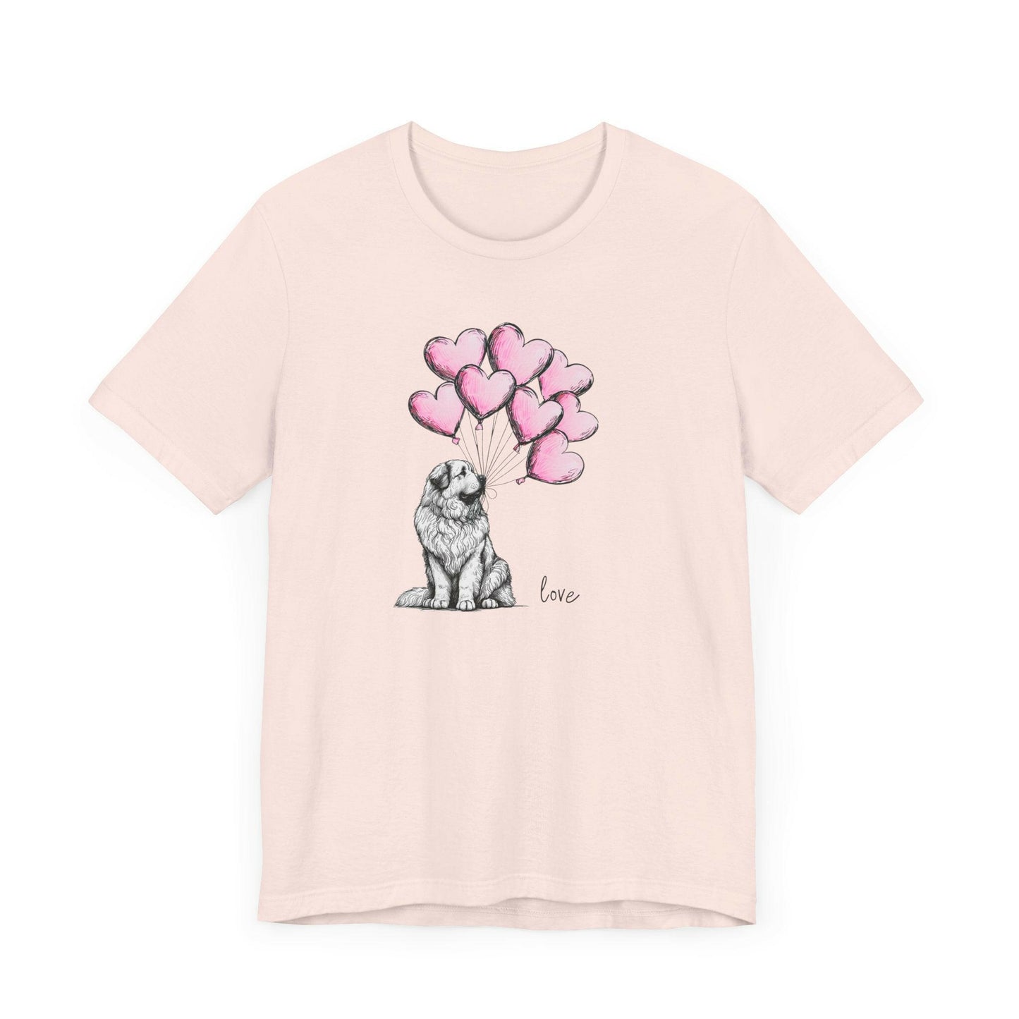 Great Pyrenees Dog Heart Balloons Tee