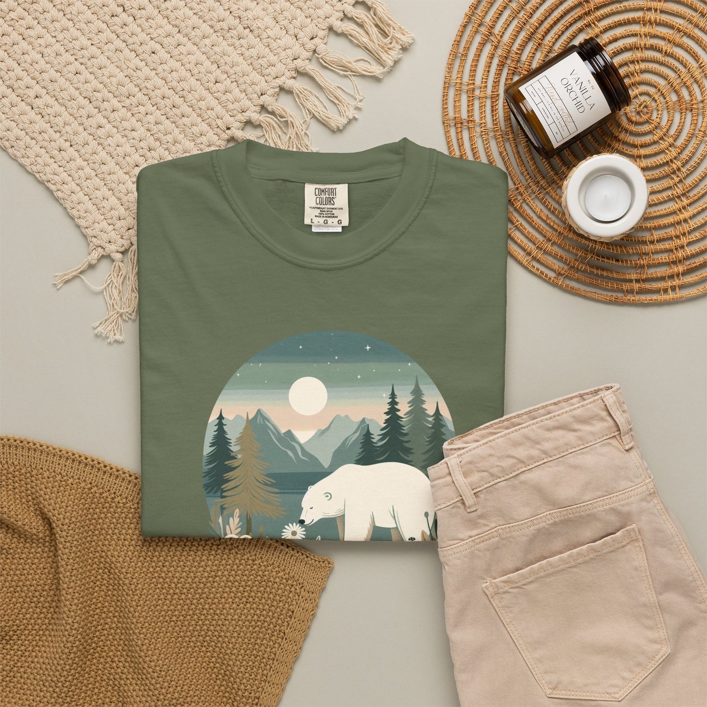 Moonlit Meadow Polar Bear Tee