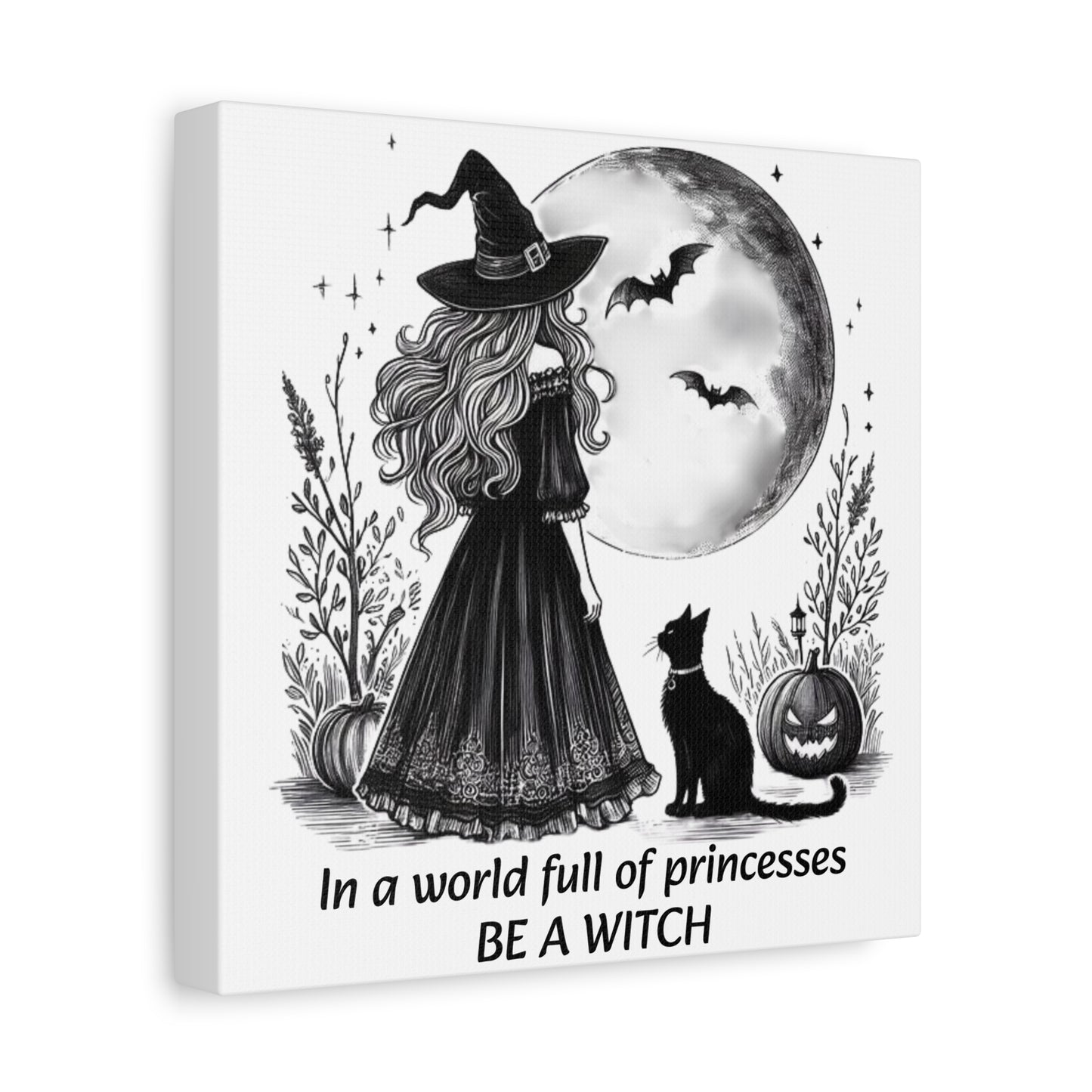 Be a Witch Canvas Wall Art Feminist Empowerment Witchlight Halloween Home Decor