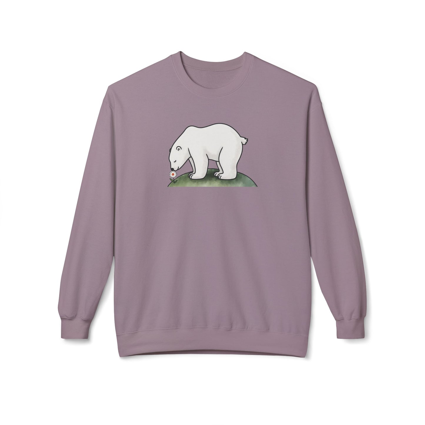 Minimalist Polar Bear Sweatshirt | Cozy Nature Design by Stompy Paws