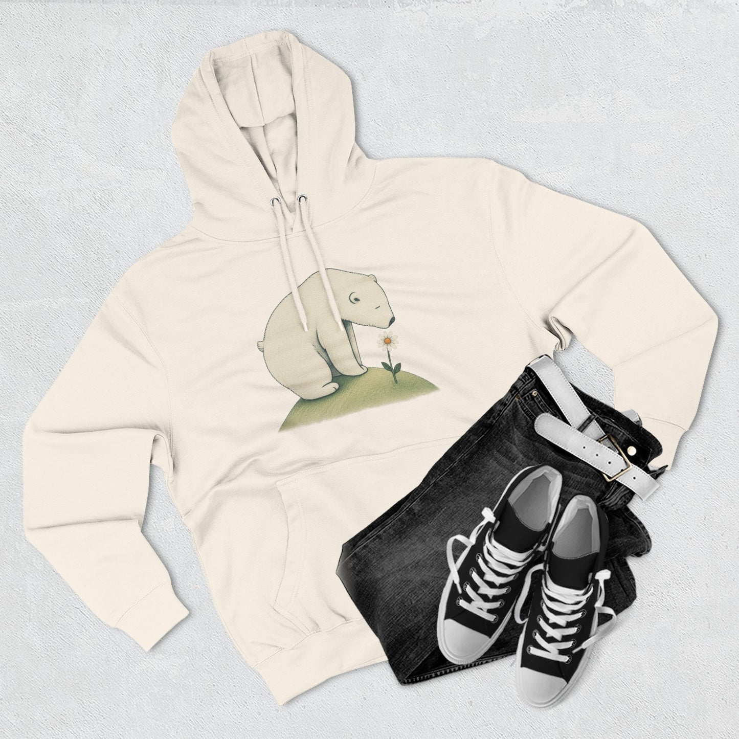 Daisy Day Polar Bear Hoodie