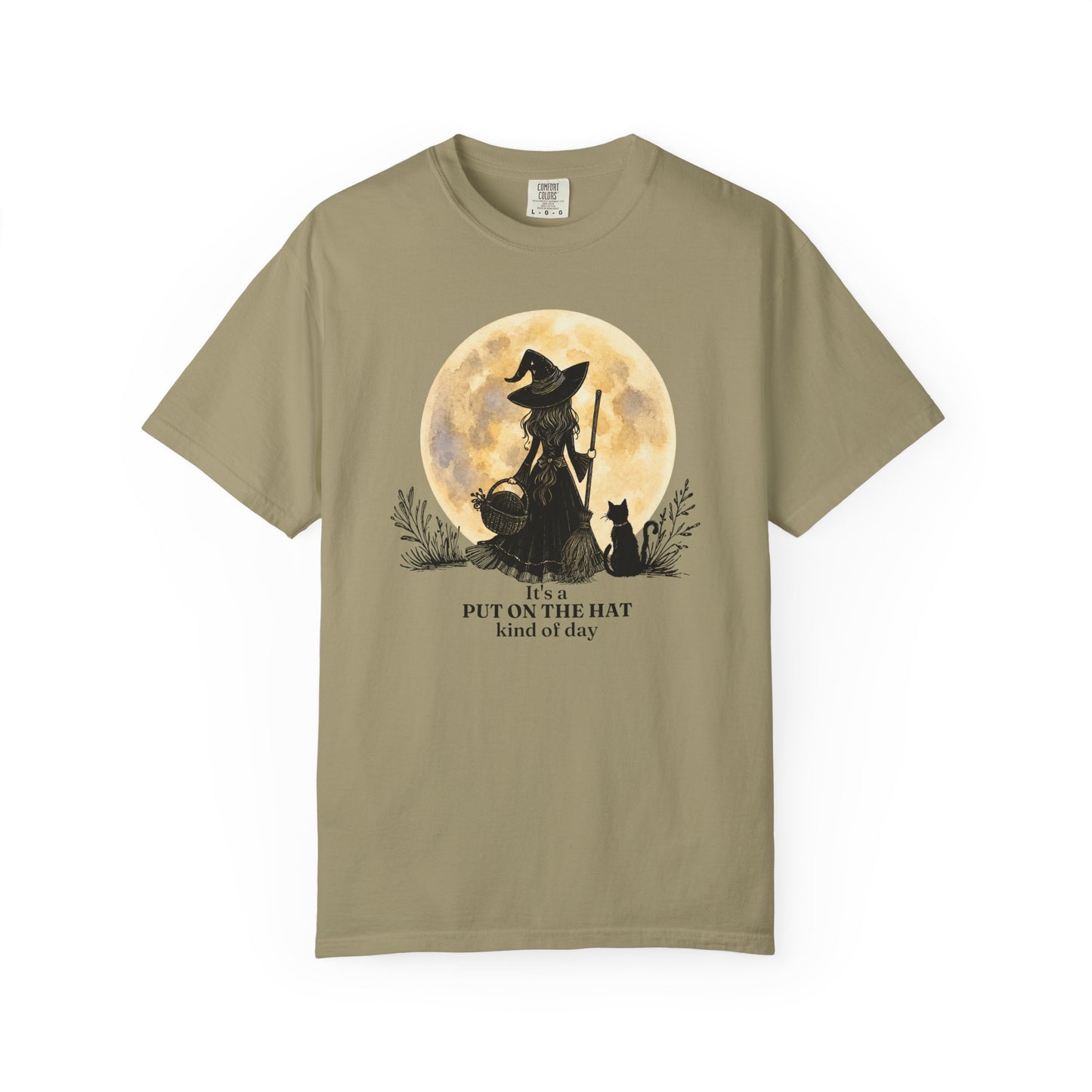 It's a Put on the Hat Kind of Day | Comfort Colors® Witch Graphic T-Shirt