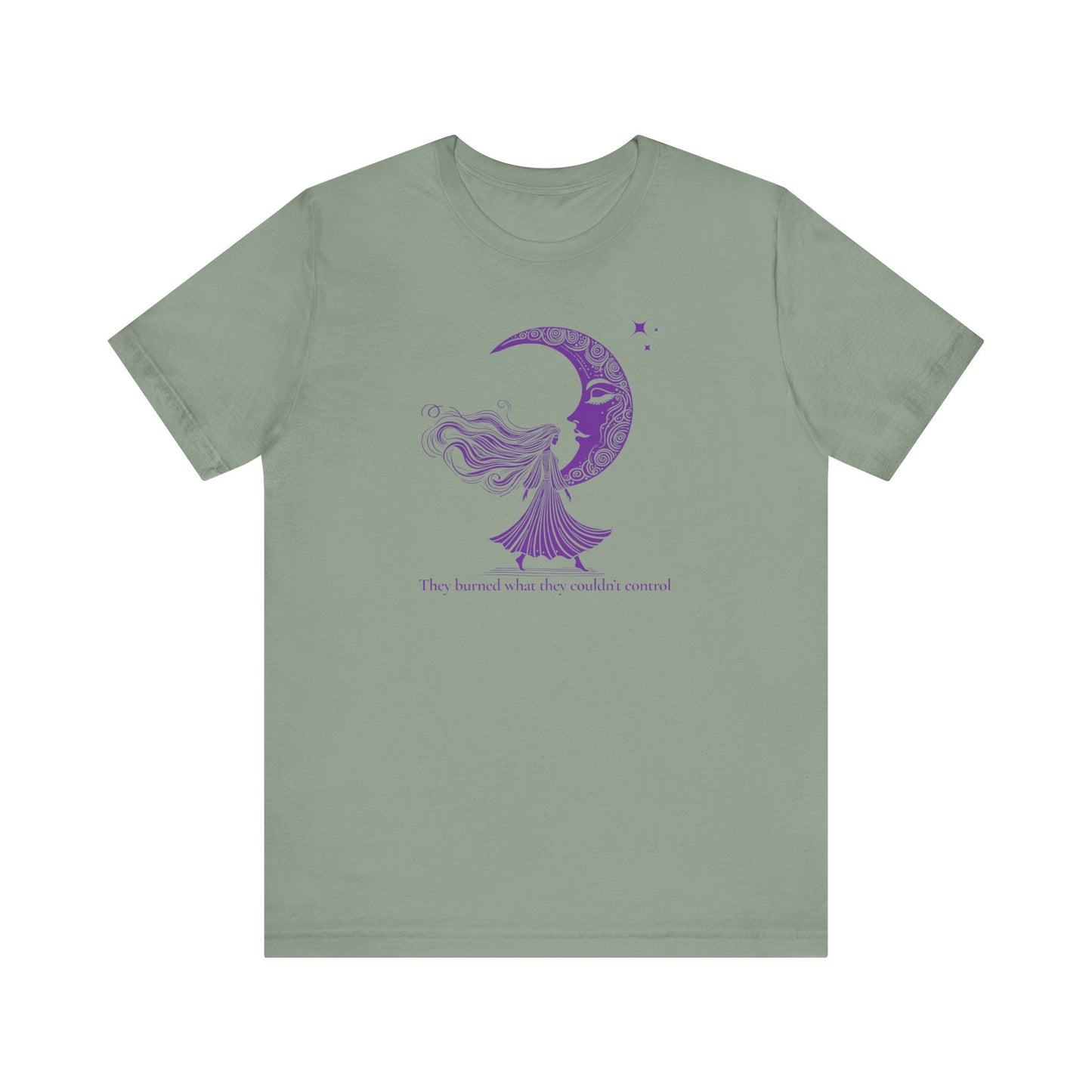 They Burned What They Couldn't Control Tee, Purple Moon Feminist Shirt