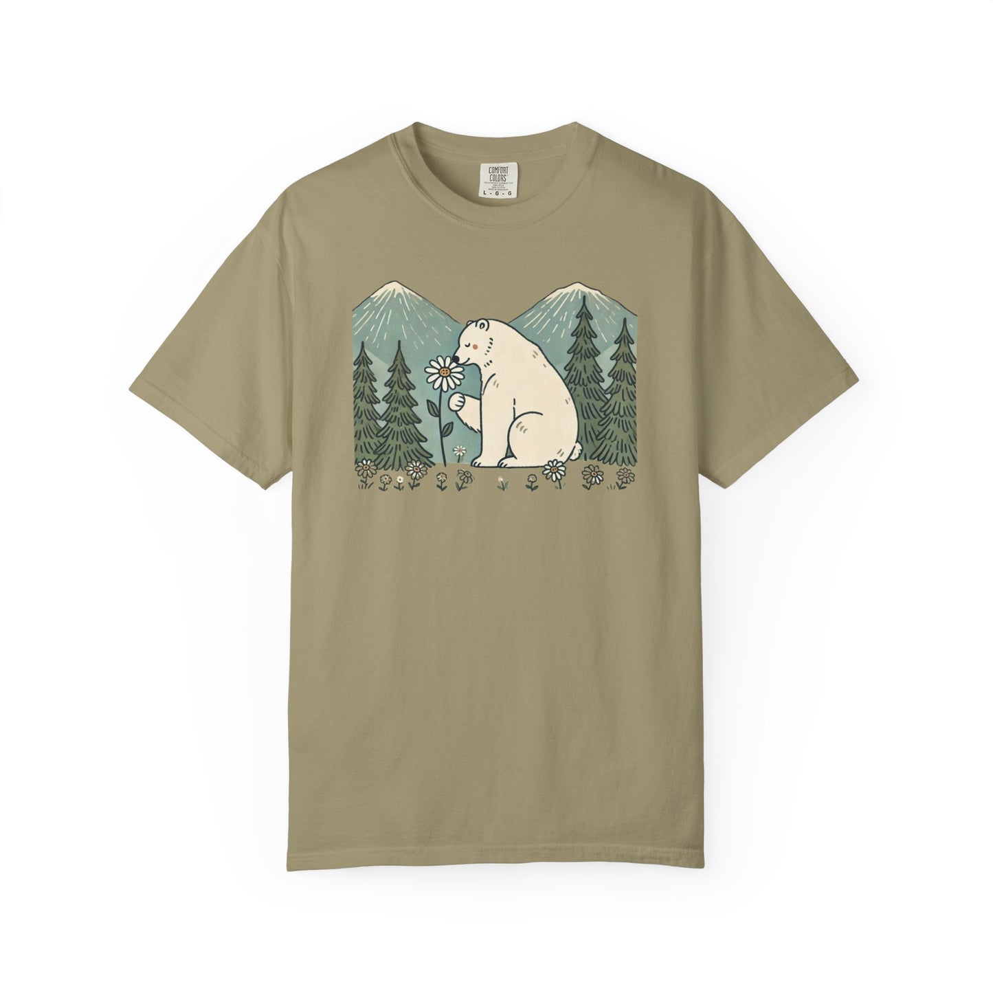 Woodland Polar Bear Comfort Colors Tee