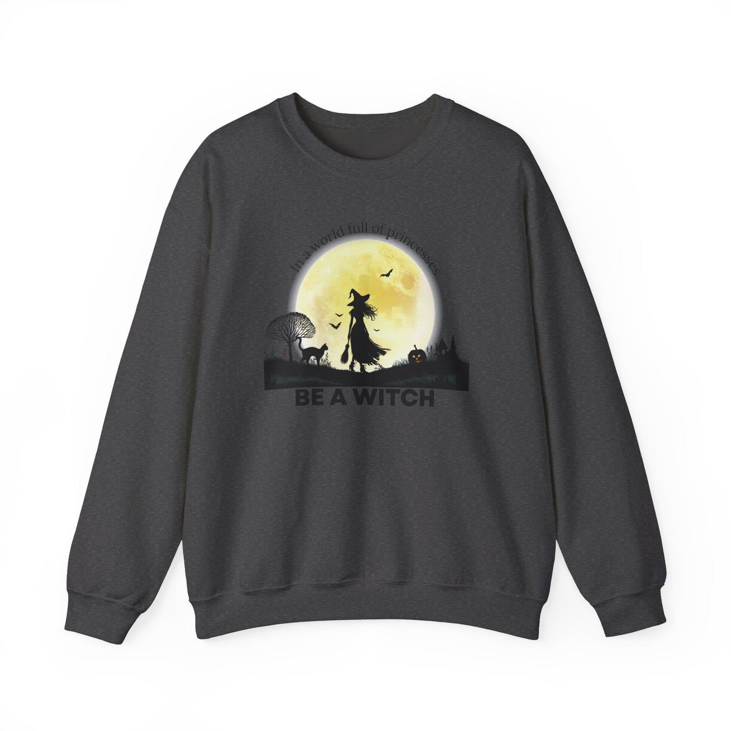 Be A Witch Celestial Moon Crewneck | Spooky Season Graphic Sweatshirt