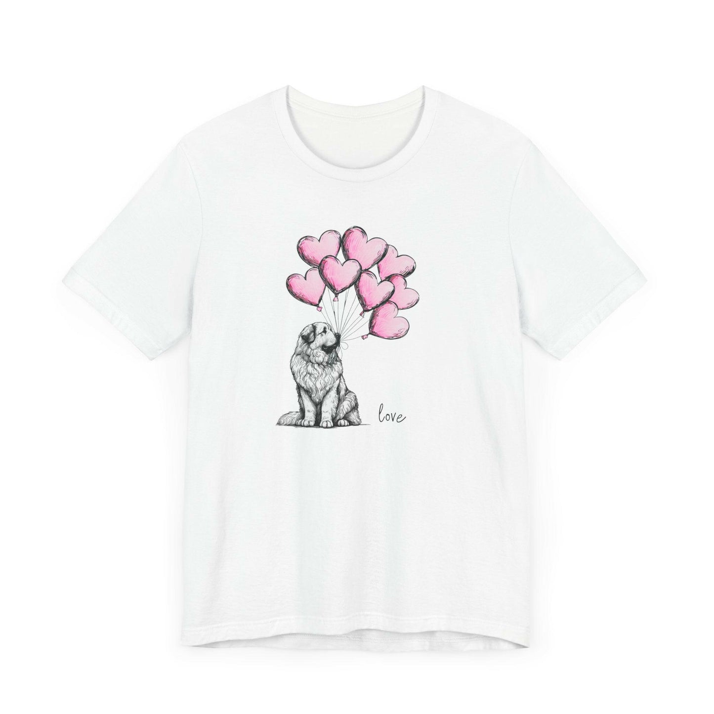 Great Pyrenees Dog Heart Balloons Tee